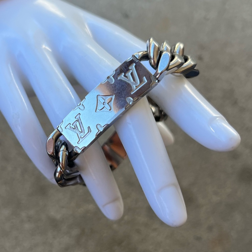 Louis Vuitton Chain Link Bracelet Monogram Men’s Bracelet Authentic Quality RARE